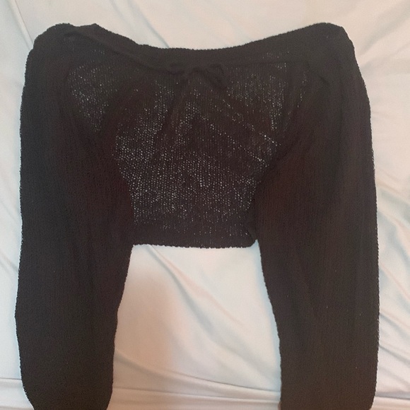 Lewkin- Black Mesh String Bolero - Picture 1 of 2